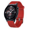 For Huawei Watch 3 22mm Diamond Textured Silicone Watch Band(Dark Grey)