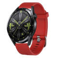 For Huawei Watch 3 Pro 22mm Diamond Textured Silicone Watch Band(Dark Grey)