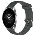 For Xiaomi Watch S2 42mm 22mm Diamond Textured Silicone Watch Band(Dark Grey)