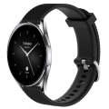 For Xiaomi Watch S2 46mm 22mm Diamond Textured Silicone Watch Band(Black)