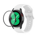 For Samsung Galaxy Watch4 40mm JUNSUNMAY Silicone Adjustable Strap + Full Coverage PMMA Screen Pr...