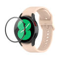 For Samsung Galaxy Watch4 44mm JUNSUNMAY Silicone Adjustable Strap + Full Coverage PMMA Screen Pr...