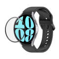 For Samsung Galaxy Watch6 40mm JUNSUNMAY Silicone Adjustable Strap + Full Coverage PMMA Screen Pr...