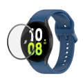 For Samsung Galaxy Watch5 40mm JUNSUNMAY Silicone Adjustable Strap + Full Coverage PMMA Screen Pr...