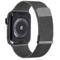 For Apple Watch 2 38mm Milan Double Magnetic Steel Mesh Watch Band(Gray)