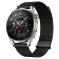 For Huawei Watch3 Pro New Milan Double Magnetic Steel Mesh Watch Band(Black)