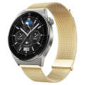 For Huawei Watch GT3 Pro 46mm Milan Double Magnetic Steel Mesh Watch Band(Gold)