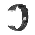 For Xiaomi Mi Band 8 Pro Solid Color Reverse Buckle Silicone Watch Band(Black)