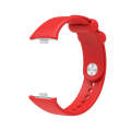 For Xiaomi Mi Band 8 Pro Solid Color Reverse Buckle Silicone Watch Band(Red)