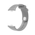 For Xiaomi Mi Band 8 Pro Solid Color Reverse Buckle Silicone Watch Band(Gray)