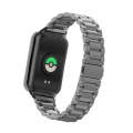 For Xiaomi Mi Band 8 Pro Three Bead Metal Stainless Steel Watch Band(Black)