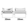 For Samsung Galaxy Watch4 / 4 Classic 46mm 20mm 1 Pair Button Style Curved Metal Watch Band Conne...