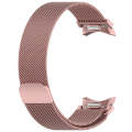 For Samsung Galaxy Watch 6 Classic Button Style Milan Magnetic Metal Watch Band(Rose Gold)