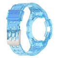 For Samsung Galaxy Watch6 44mm TPU Integrated Silicone Watch Band(Transparent Blue)
