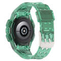 For Samsung Galaxy Watch6 44mm TPU Integrated Silicone Watch Band(Transparent Green)