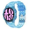 For Samsung Galaxy Watch6 40mm TPU Integrated Silicone Watch Band(Transparent Blue)