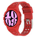 For Samsung Galaxy Watch6 40mm TPU Integrated Silicone Watch Band(Red)