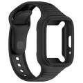 For Redmi Watch 3 Active Integrated Fully Enclosed Silicone Watch Band(Black)