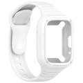 For Redmi Watch 3 Lite Integrated Fully Enclosed Silicone Watch Band(White)