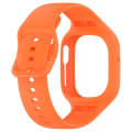 For Honor Watch 4 Integrated Fully Enclosed Silicone Watch Band(Orange)