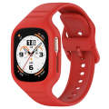 For Honor Watch 4 Integrated Fully Enclosed Silicone Watch Band(Red)