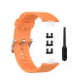 For Huawei Watch Fit New Solid Color Silicone Watch Band(Orange)
