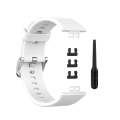 For Huawei Watch Fit Solid Color Silicone Watch Band(White)