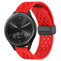 For Garmin Vivomove Sport 20mm Folding Magnetic Clasp Silicone Watch Band(Red)