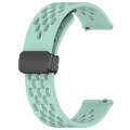 For Garmin Venu 2 Plus 20mm Folding Magnetic Clasp Silicone Watch Band(Teal)