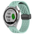 For Garmin Approach S40 20mm Folding Magnetic Clasp Silicone Watch Band(Teal)