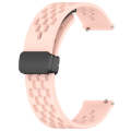 For Garmin Venu 20mm Folding Magnetic Clasp Silicone Watch Band(Pink)