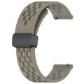 For Garmin VivoMove Style 20mm Folding Magnetic Clasp Silicone Watch Band(Space Ash)