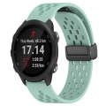 For Garmin Forerunner 245 20mm Folding Magnetic Clasp Silicone Watch Band(Teal)