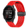 For Garmin Forerunner 245 Music 20mm Folding Magnetic Clasp Silicone Watch Band(Red)