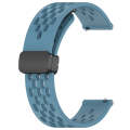 For Amazfit GTR Mini 20mm Folding Magnetic Clasp Silicone Watch Band(Blue)