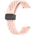 For Amazfit Pop Pro 20mm Folding Magnetic Clasp Silicone Watch Band(Pink)