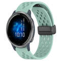 For Garmin Venu 2 22mm Folding Magnetic Clasp Silicone Watch Band(Teal)
