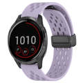 For Garmin Vivoactive 4 22mm Folding Magnetic Clasp Silicone Watch Band(Purple)