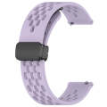 For Garmin Vivoactive 4 22mm Folding Magnetic Clasp Silicone Watch Band(Purple)