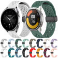 For Xiaomi MI Watch Color 2 22mm Folding Magnetic Clasp Silicone Watch Band(Dark Green)