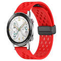 For Honor Watch GS 3i 22mm Folding Magnetic Clasp Silicone Watch Band(Red)