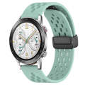 For Honor Watch GS 3i 22mm Folding Magnetic Clasp Silicone Watch Band(Teal)