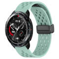 For Honor Watch GS Pro 22mm Folding Magnetic Clasp Silicone Watch Band(Teal)