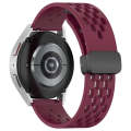 For Samsung Galaxy Gear Sport 20mm Folding Magnetic Clasp Silicone Watch Band(Wine Red)
