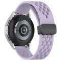 For Samsung Galaxy Watch3 41mm 20mm Folding Magnetic Clasp Silicone Watch Band(Purple)