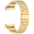 For Redmi Watch 3 Active Three Bead Stainless Steel Metal Watch Band(Gold)