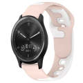 For Garmin Vivomove Sport 20mm Double Color Silicone Watch Band(Pink+White)