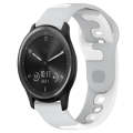 For Garmin Vivomove Sport 20mm Double Color Silicone Watch Band(Grey+White)