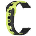 For Garmin Forerunner 158 20mm Double Color Silicone Watch Band(Black+Green)