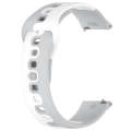 For Garmin Forerunner 158 20mm Double Color Silicone Watch Band(Grey+White)